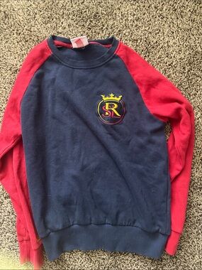 Navy and Red Raglan Men’s Sweatshirt Real Salt Lake
